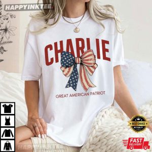 Charlie Kirk Great American Patriot Republican Bow T Shirt (3)