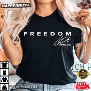 Freedom Charlie Kirk Signature T Shirt (1)