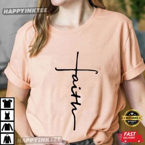Faith Cross Christian Gift T Shirt (4)