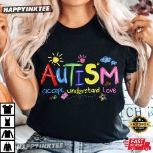 Brushstroke Autism Awareness Advocate Accept Understand Love T-Shirt
