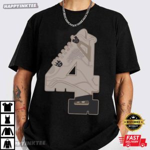 Jordan 4 Cave Stone Retro Number 4 Sneaker Matching T Shirt (1)