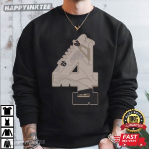 Jordan 4 Cave Stone Retro Number 4 Sneaker Matching T Shirt (3)