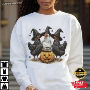 Pumpkin Chicken Halloween Witch Thanksgiving Turkey T Shirt (3)