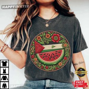 Watermelon Solidarity Palestine Save Gaza T Shirt (2)