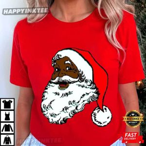 Black Santa Claus African American Christmas T Shirt (4)