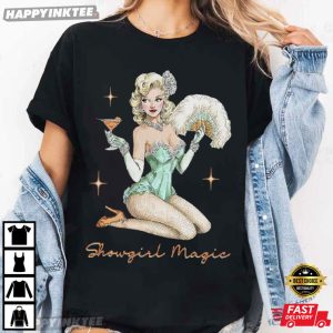 Vintage Showgirl Magic Pin Up Glam Graphic T-Shirt