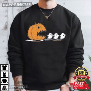 Pumpkin Pac Man Eat Ghost Halloween Gamer Gift T Shirt (3)