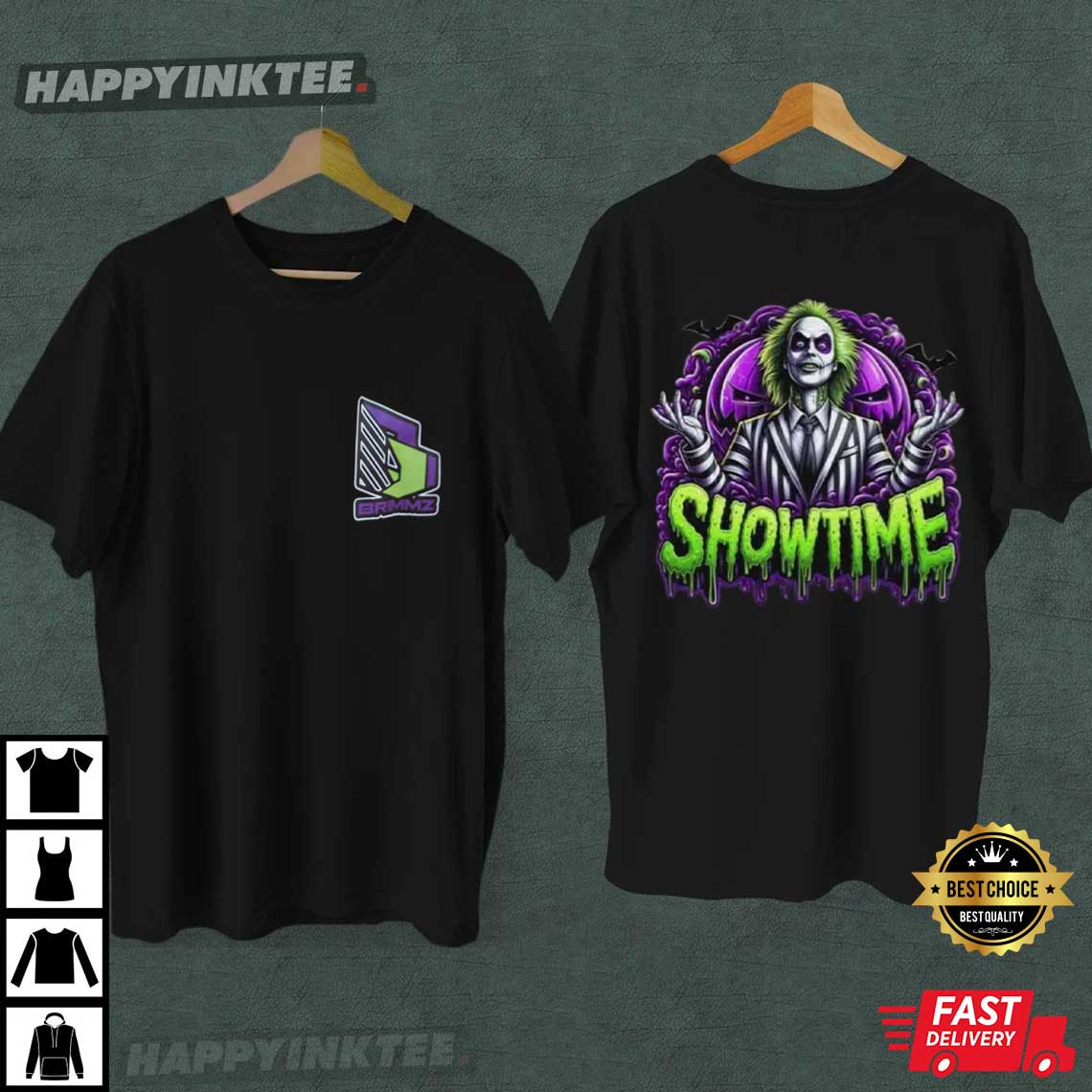 Beetlejuice Showtime Halloween Spooky Season T-Shirt Beetlejuice Showtime Halloween Spooky Season T-Shirt