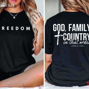 God Family Country Charlie Kirk Remembrance T Shirt (1)