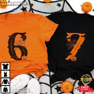 6 7 Meme Halloween Funny Matching Couples Shirts (2)