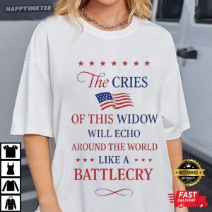 Erika Kirk Wife Of Charlie Kirk Battle Cry T Shirt (1)
