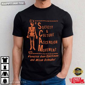 Skeleton SCAM Society And Culture Ascension Movement T Shirt (2)