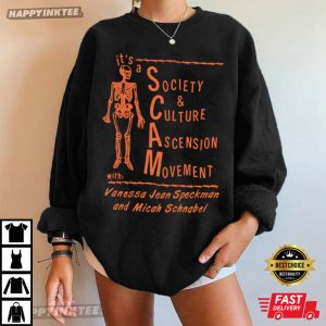 Skeleton SCAM Society And Culture Ascension Movement T Shirt (3)