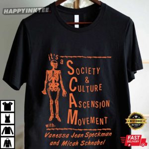 Skeleton SCAM Society And Culture Ascension Movement T Shirt (4)