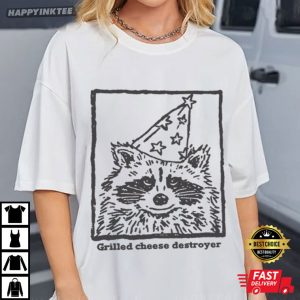 Funny Raccoon Grilled Cheese Destroyer T Shirt (4)