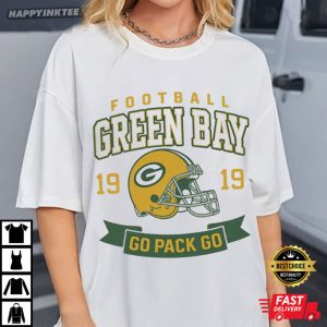 Vintage Green Bay Packers Football Go Pack Go T Shirt (2)