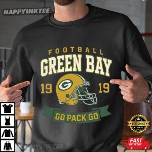 Vintage Green Bay Packers Football Go Pack Go T Shirt (3)