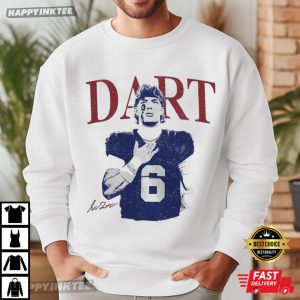 Jaxson Dart New York Giants Vintage T Shirt (3)