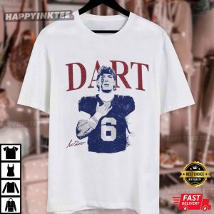 Jaxson Dart New York Giants Vintage T Shirt (4)