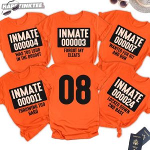 Custom Jail Inmate Sports Team Halloween Matching Shirt (2)
