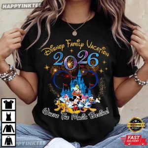 Disney Family Vacation 2026 Custom Matching T-Shirt