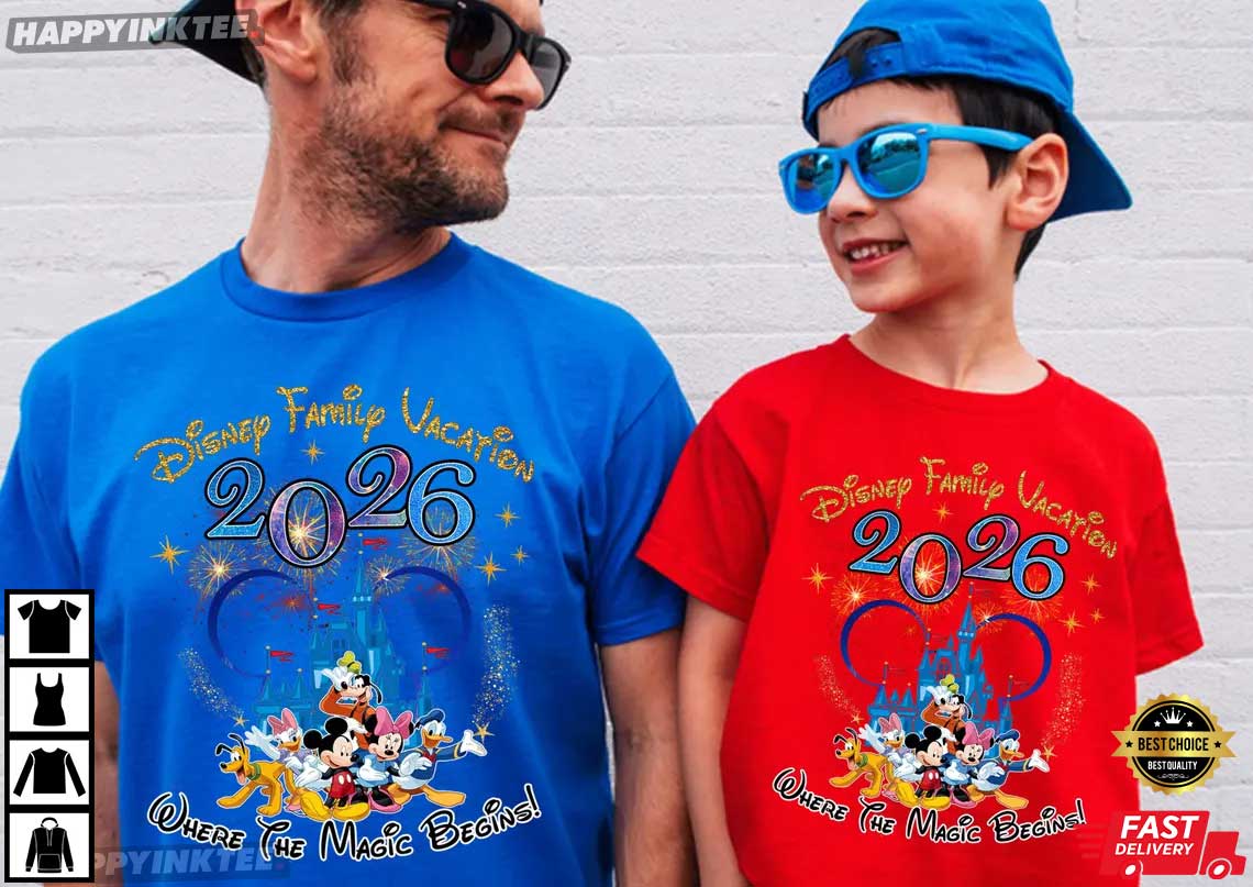 Disney Family Vacation 2026 Custom Matching T-Shirt Disney Family Vacation 2026 Custom Matching T-Shirt