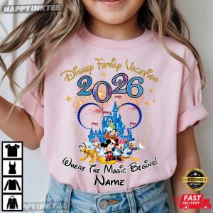 Disney Family Vacation 2026 Custom Matching T Shirt (3)