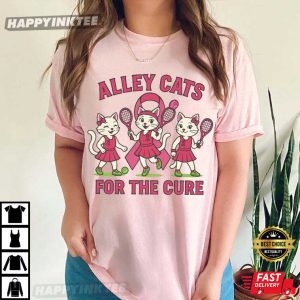 Breast Cancer Awareness Alley Cats For The Cure T Shirt (1)