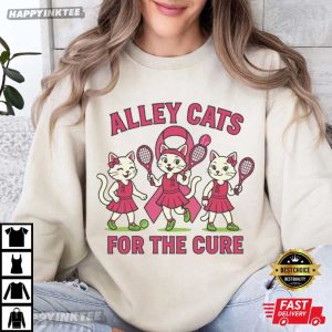 Breast Cancer Awareness Alley Cats For The Cure T Shirt (2)