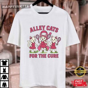 Breast Cancer Awareness Alley Cats For The Cure T Shirt (3)