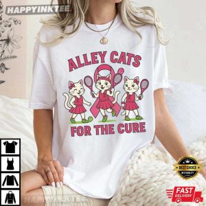 Breast Cancer Awareness Alley Cats For The Cure T Shirt (4)