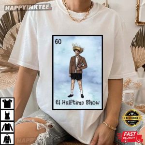 Bad Bunny El Halftime Show Blue Loteria T Shirt (2)
