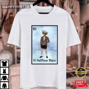 Bad Bunny El Halftime Show Blue Loteria T Shirt (4)