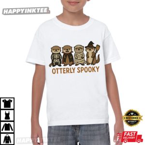 Otterly Spooky Sea Otter Funny Animal Pun Halloween T Shirt (4)