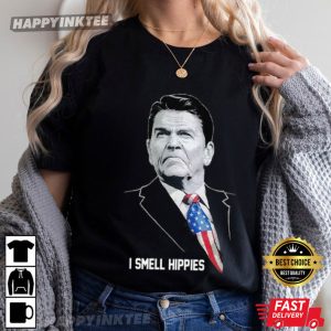 Ronald Reagan I Smell Hippies T Shirt (3)