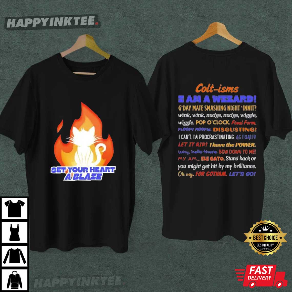 Colten Hulk Guerra Set Your Heart Ablaze T-Shirt Colten Hulk Guerra Set Your Heart Ablaze T-Shirt