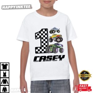 Personalized Monster Truck Racing Cars Birthday T Shirt (2)