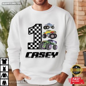 Personalized Monster Truck Racing Cars Birthday T Shirt (4)