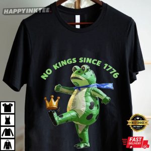 Portland Frog No Kings Since 1776 Protest Resist T Shirt 2