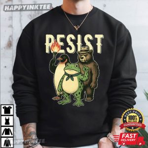Portland Frog Penguin Bear Resist Abolish ICE Protest T Shirt (3)