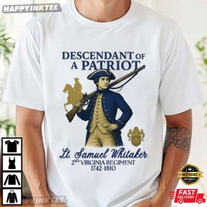 Custom Descendant Of A Patriot American Revolution T-Shirt