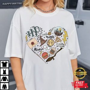 Harry Potter Wizard Heart Icons Bookish T-Shirt