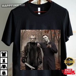 Jason Voorhees Michael Myers Friday The 13th Halloween T Shirt (4)