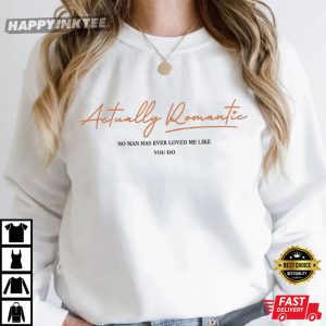 Actually Romantic Lyrics The Life Of A Showgirl Swiftie T Shirt (4)