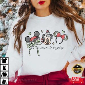 Tis The Season To Be Jolly Disney Mouse Christmas T Shirt (1)