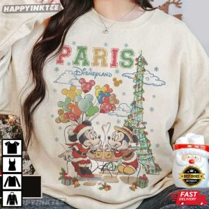 Mickey Paris Eiffel Tower Disneyland Christmas Gift T Shirt (2)