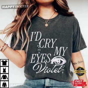 I'd Cry My Eyes Violet Taylor Swift Elizabeth Taylor Music T Shirt (2)
