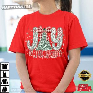 Joy to the World The Lord Has Come Bow Christmas T Shirt (4)