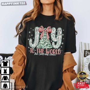 Joy to the World The Lord Has Come Bow Christmas T-Shirt