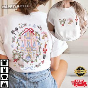 Disney Mickey Coquette Bow Holiday Magical Disneyland Christmas T-Shirt